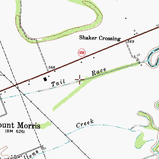 Topographic Map of Tail Race, NY