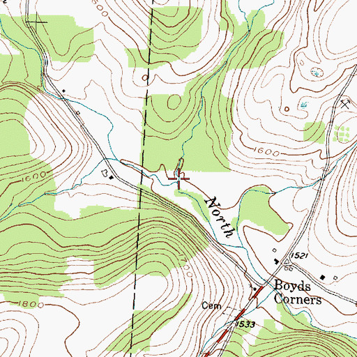 Topographic Map of Talbot Creek, NY