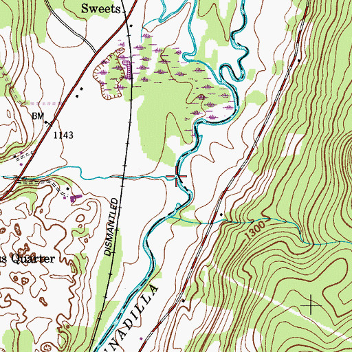Topographic Map of Tallette Creek, NY