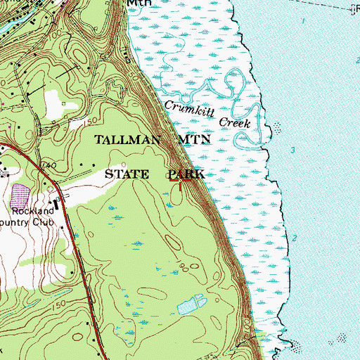 Topographic Map of Tallman Mountain State Park, NY