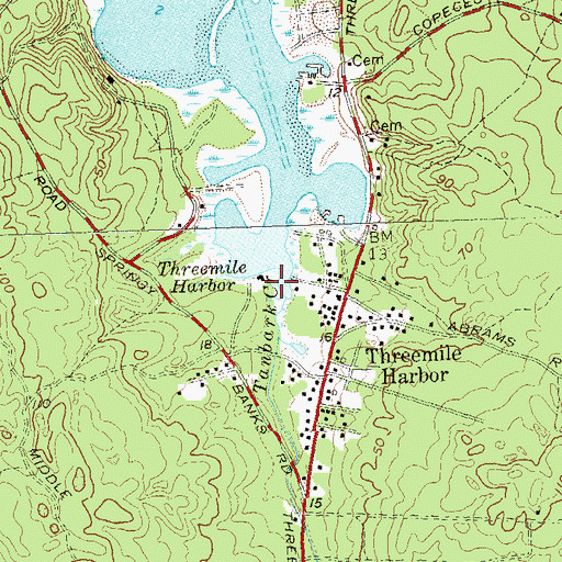 Topographic Map of Tanbark Creek, NY