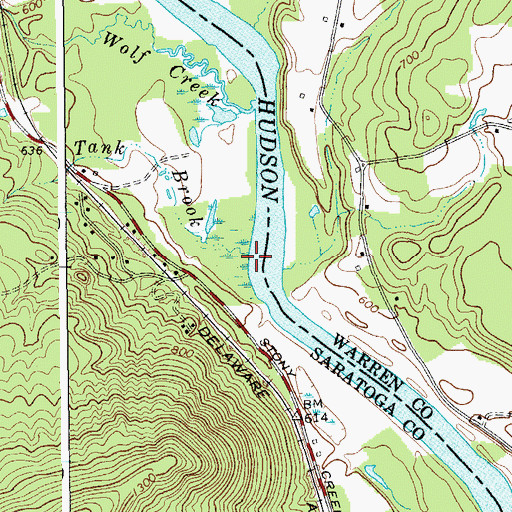 Topographic Map of Tank Brook, NY