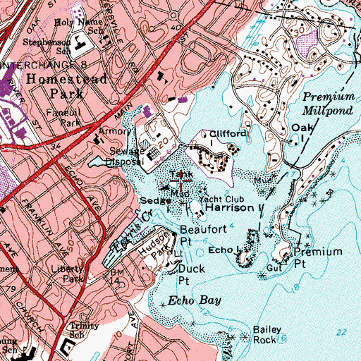 Topographic Map of Tank Island, NY