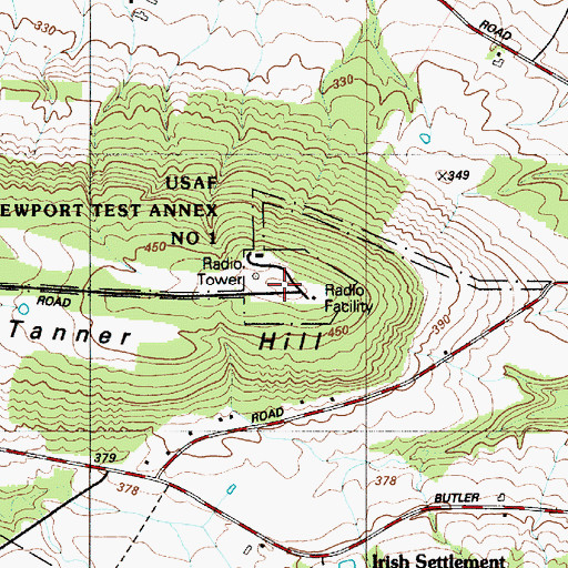 Topographic Map of Tanner Hill, NY