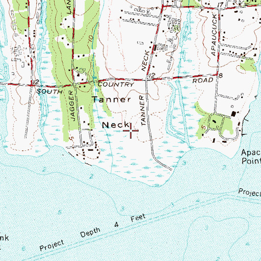 Topographic Map of Tanner Neck, NY