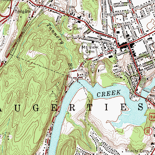 Topographic Map of Tannery Brook, NY