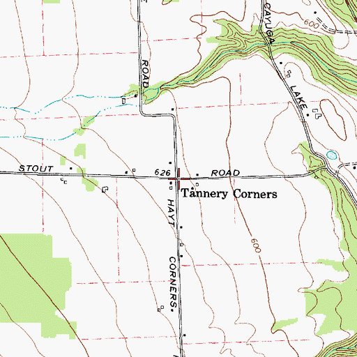 Topographic Map of Tannery Corners, NY