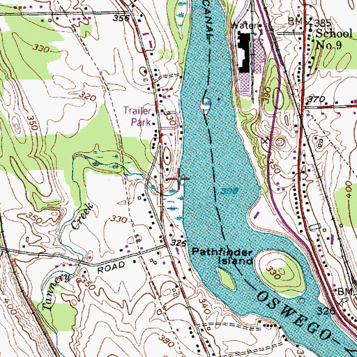 Topographic Map of Tannery Creek, NY