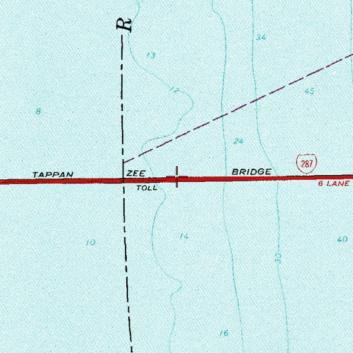 Topographic Map of Tappan Zee Bridge, NY