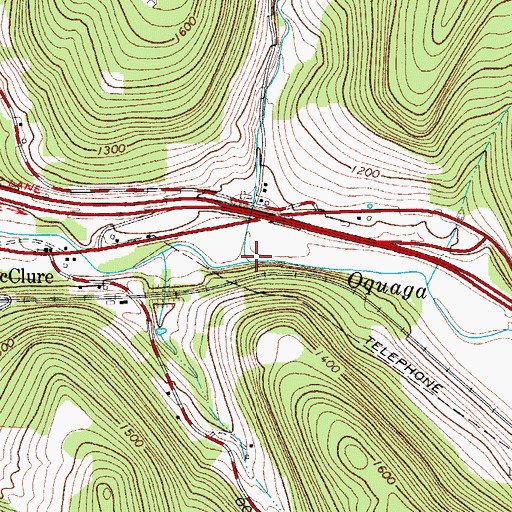 Topographic Map of Tarbell Brook, NY