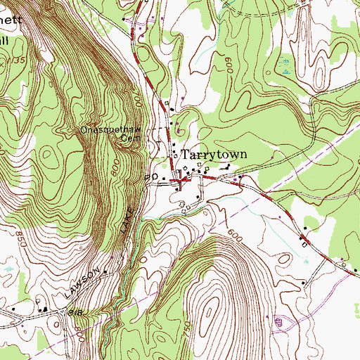 Topographic Map of Tarrytown, NY