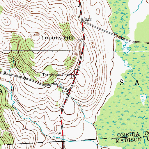Topographic Map of Tarrytown Cemetery, NY