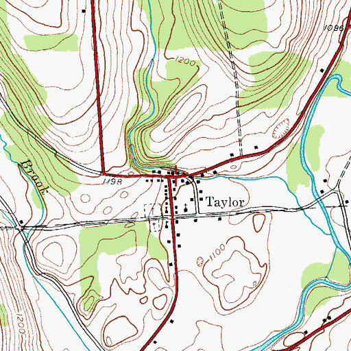 Topographic Map of Taylor, NY