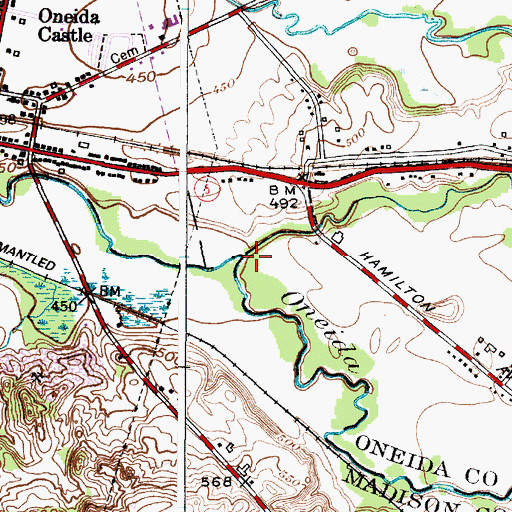 Topographic Map of Taylor Creek, NY