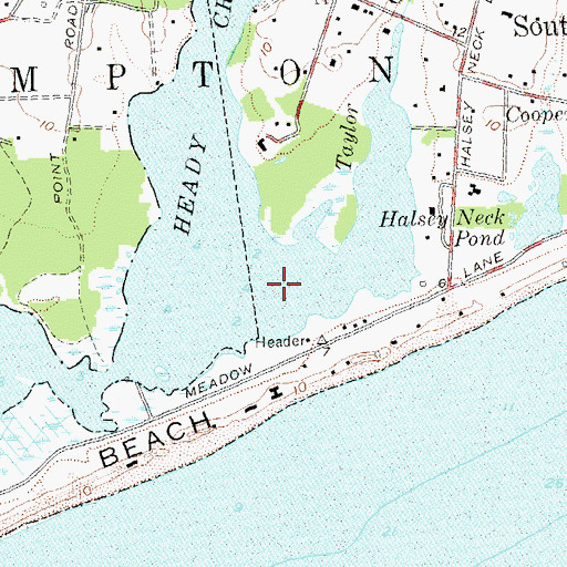 Topographic Map of Taylor Creek, NY