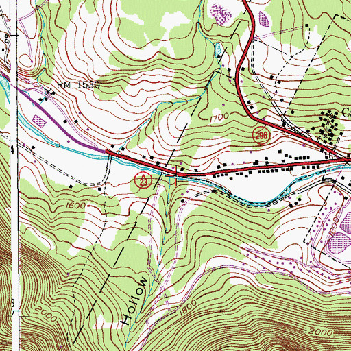 Topographic Map of Taylor Hollow, NY