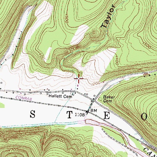 Topographic Map of Taylor Hollow, NY