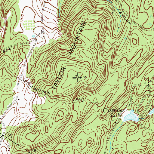 Topographic Map of Taylor Mountain, NY