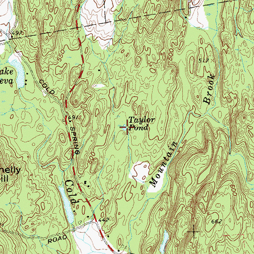Topographic Map of Taylor Pond, NY