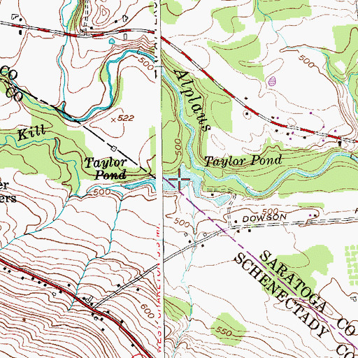 Topographic Map of Taylor Pond, NY