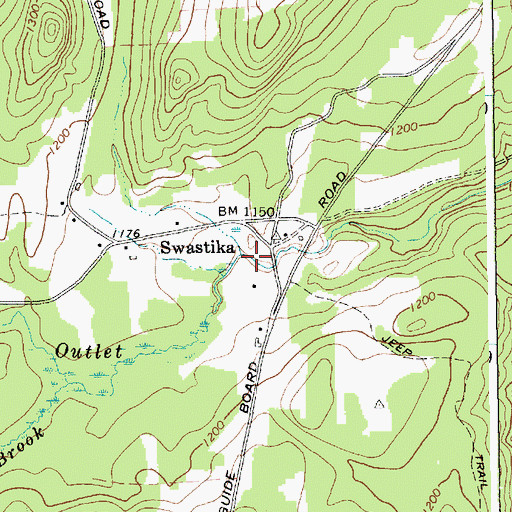 Topographic Map of Taylor Pond Outlet, NY