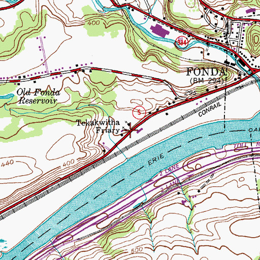 Topographic Map of Tekakwitha Friary, NY
