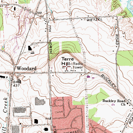 Topographic Map of Terre Hill, NY