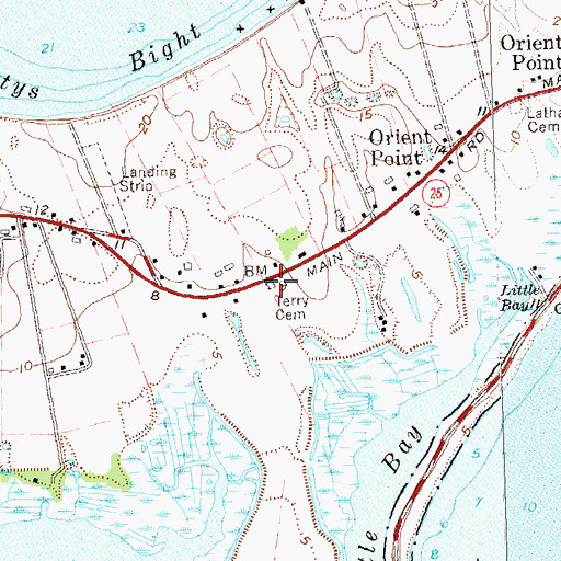 Topographic Map of Terry Cemetery, NY
