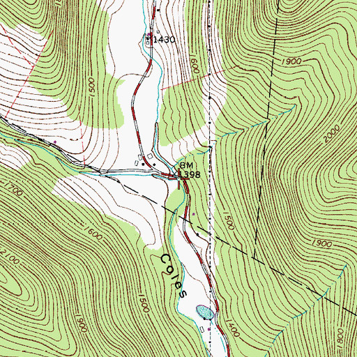 Topographic Map of Terry Clove, NY
