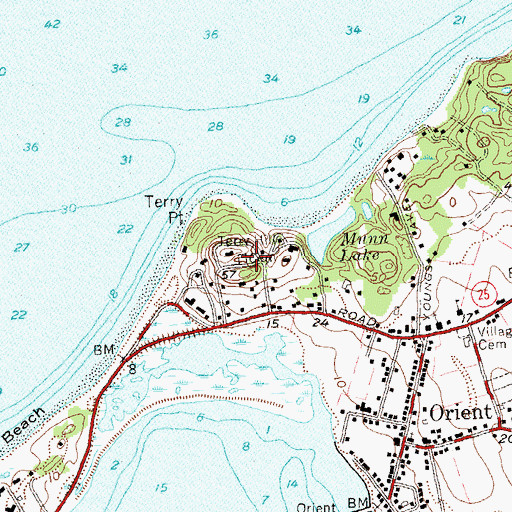 Topographic Map of Terry Hill Cemetery, NY