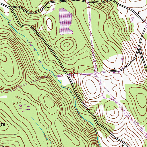 Topographic Map of Texas School (historical), NY