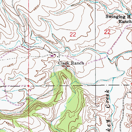 Topographic Map of Post Canyon, AZ