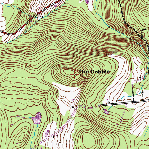 Topographic Map of The Cobble, NY