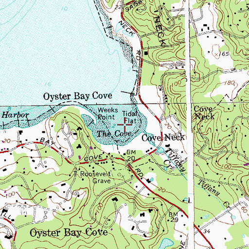 Topographic Map of The Cove, NY
