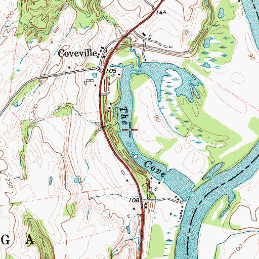 Topographic Map of The Cove, NY