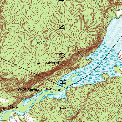 Topographic Map of The Diameter, NY