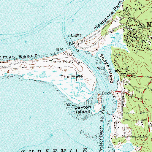 Topographic Map of The Flats, NY