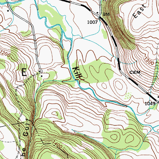 Topographic Map of The Gulf, NY