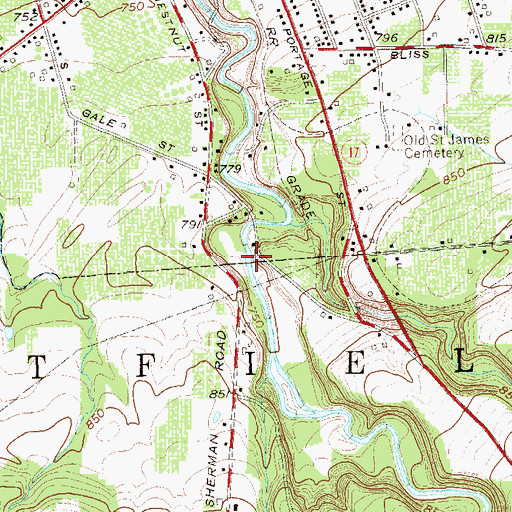 Topographic Map of The Gulf, NY