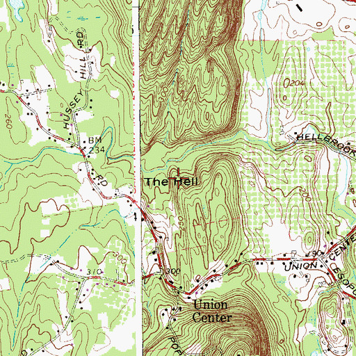 Topographic Map of The Hell, NY