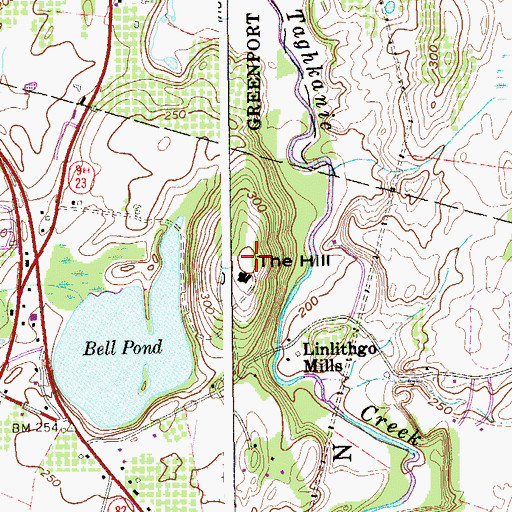 Topographic Map of The Hill, NY