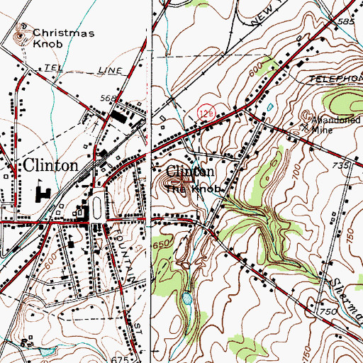 Topographic Map of The Knob, NY