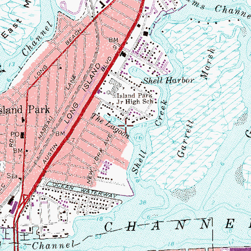 Topographic Map of The Lagoon, NY