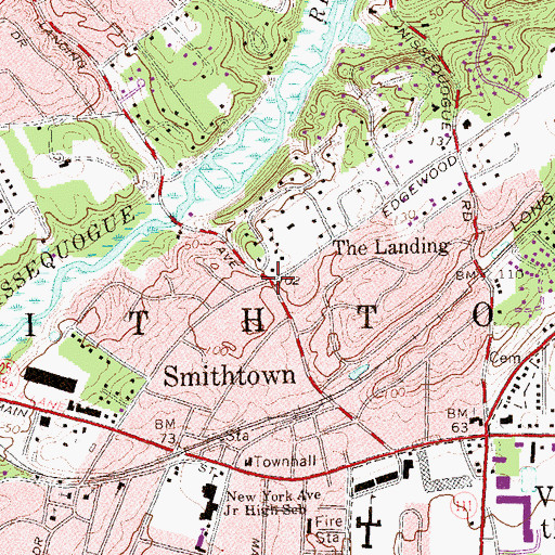 Topographic Map of The Landing, NY