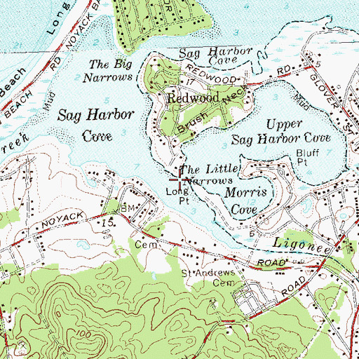 Topographic Map of The Little Narrows, NY