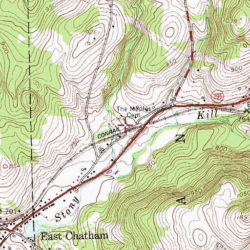 Topographic Map of Cemetery of the Maples, NY
