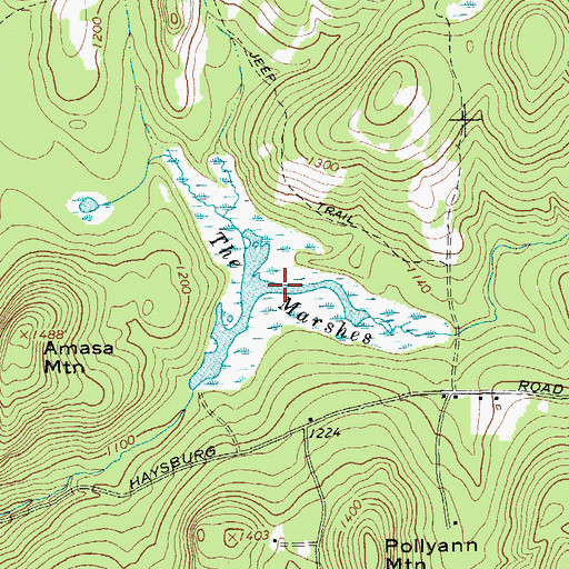 Topographic Map of The Marsher, NY