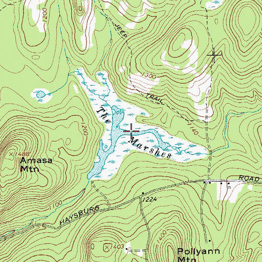 Topographic Map of The Marsher, NY