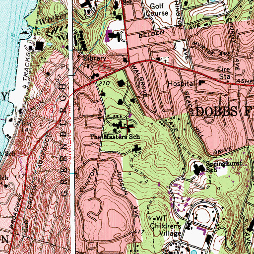 Topographic Map of The Masters School, NY