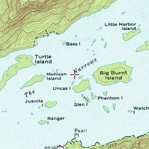 Topographic Map of The Narrows, NY